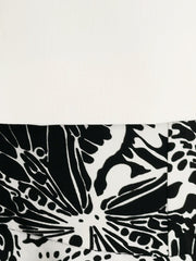 Work flower Print Contrast Panel 2pc Sets Chiffon V Neck Jacket Dress