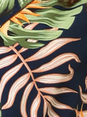 Hawaiian Floral Leaves Tropical Button Down Shirt