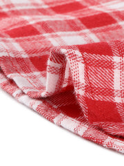 Cotton Classic Button Down Plaid Short Sleeve Shirt