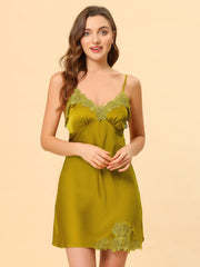 Satin Pajama Cami Dress Sleepwear Spaghetti Strap Lounge Nightgown