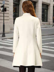 Single Breasted Long Sleeve Mid-Long Winter A Line Pea Coat