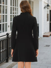Single Breasted Long Sleeve Mid-Long Winter A Line Pea Coat