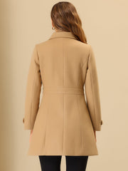 Winter Classic Outwear Overcoat with Pockets Single Breasted Coat