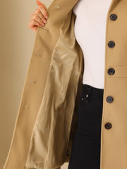 Winter Classic Outwear Overcoat with Pockets Single Breasted Coat