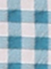 Plaid Blouse Puff Sleeve Ruffle Peter Pan Collar Shirt Top