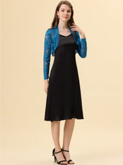 Elegant Sheer Floral Lace Cropped Bolero Shrugs