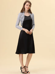 Elegant Sheer Floral Lace Cropped Bolero Shrugs