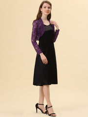 Elegant Sheer Floral Lace Cropped Bolero Shrugs