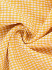 Plaid Gingham Ruffled Retro Peter Pan Collar Dress