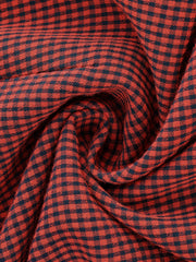 Plaid Gingham Ruffled Retro Peter Pan Collar Dress