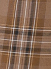 Plaid Elastic Waist Casual Work Office Long Pants