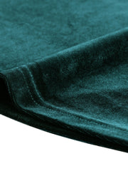 Velvet T-Shirt V Neck Short Sleeve Tee Tops