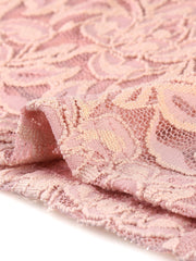 See Through Long Sleeve Turtleneck Sheer Floral Lace Blouse