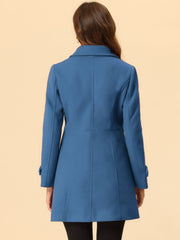 Peter Pan Collar Single Breasted Winter Outwear Buttoned Long Coat