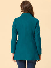 Peter Pan Collar Double Breasted Winter Long Trench Pea Coat