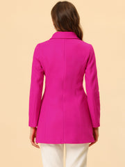 Peter Pan Collar Double Breasted Long Trench Pea Coat