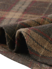 Plaid Tartan Vintage Elastic Waist Knee Length A-Line Skirt