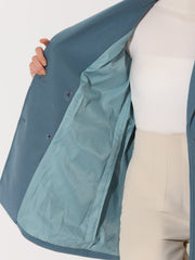Notch Lapel Double Breasted Belted Mid Long Outwear Winter Coat