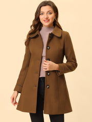 Winter Elegant Lapel Collar Long Trench Coat