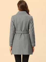 Winter Elegant Lapel Collar Long Trench Coat