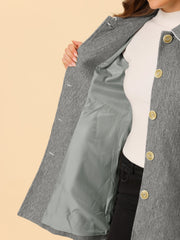 Winter Elegant Lapel Collar Long Trench Coat