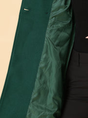 Stand Collar Double Breasted Slant Pockets Trendy Outwear Winter Coat