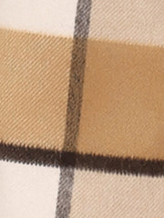 Buffalo Checks Double Breasted Notched Lapel Plaid Trench Pea Coat