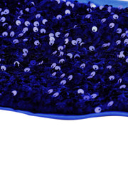 Sequined Velvet Spaghetti Strap Club Party Cropped Cami Top