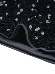 Sequined Velvet Spaghetti Strap Club Party Cropped Cami Top