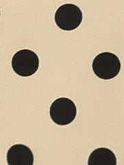 Polka Dots Contrast Peter Pan Collar Top 3/4 Sleeve Blouse Shirt