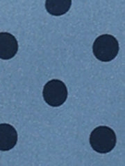Polka Dots Contrast Peter Pan Collar Top 3/4 Sleeve Blouse Shirt