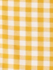 Gingham Checks Ruffled Peter Pan Collar 1960s Vintage Mini Dress