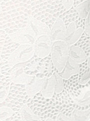 Off Shoulder Floral Lace Top Sheer Long Sleeves Casual Blouse