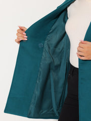 Shawl Collar Lapel Double Breasted Winter Belted Coat with Pockets