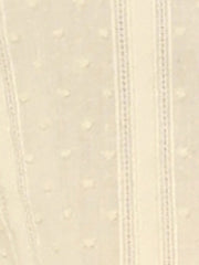 Peter Pan Collar Swiss Dots Short Sleeve Button Front Shirt Blouse