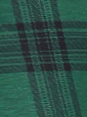 Tartan Plaid Pants Elastic Waist Straight Long Trousers