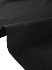 Contrast Color Puff Long Sleeve Collared Flare Short Dress