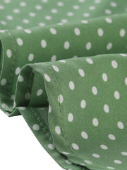 Retro Dots Bow Tie Peter Pan Collar Chiffon Blouse
