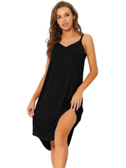 Spaghetti Strap Cami Nightdress Lounge Pajama Dress Nightgown