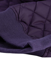 Casual Zip Up Raglan Long Sleeve Quilted Bomber Jacket