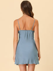 Satin Pajama Cami Dress Sleepwear Spaghetti Strap Lounge Nightgown