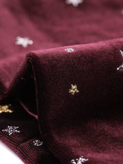 Metallic Star Single Button Velvet Lapel Crop Blazer