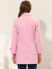 Peter Pan Collar Mid-thigh A-line Single Breasted Pea Coat