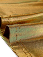 Shiny Sleeveless Camisole Club Shimmer Metallic Tank Top