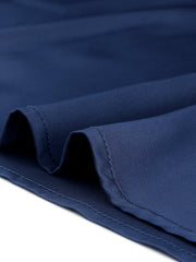 Work Top Turndown Collar Button Decor Short Sleeve Satin Blouse