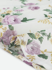 Floral Smocked Elastic Waist Knee Length Ruffle Tiered Skirt