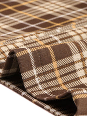 Plaid Cropped Trousers Button Casual Tartan Check Work Pants