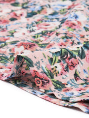 Peter Pan Collar Flowy Short Sleeve Ruffle Summer Floral Shirt Dress