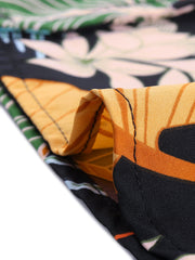 Hawaiian Floral Leaves Tropical Button Down Shirt