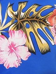Hawaiian Floral Leaves Tropical Button Down Shirt